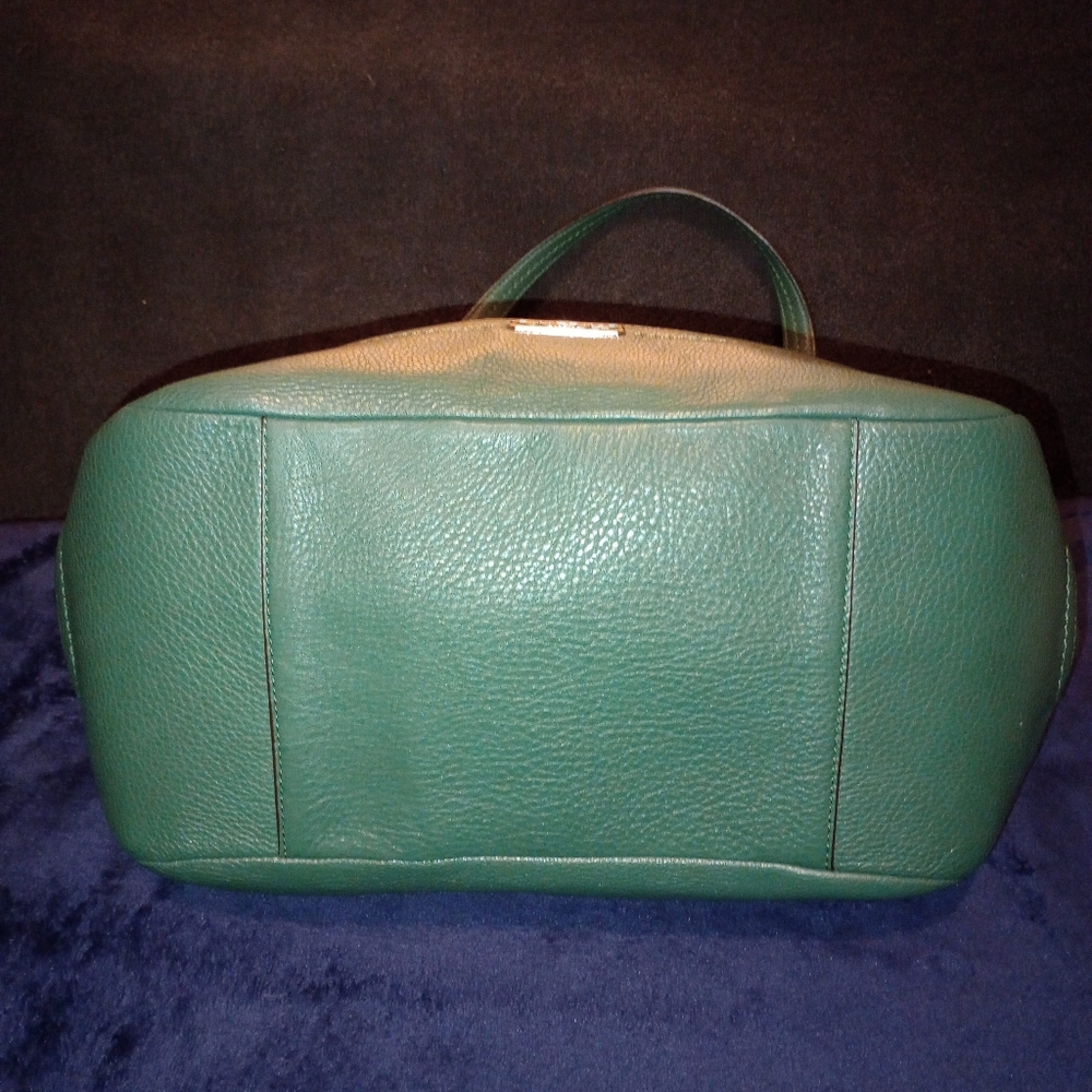 EUC Coach Park pebbled Leather Carrie Tote Hunter Green - Picture 4 of 15